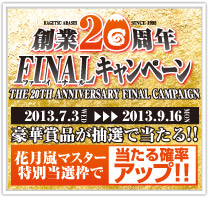 創業20周年FINALキャンペーン