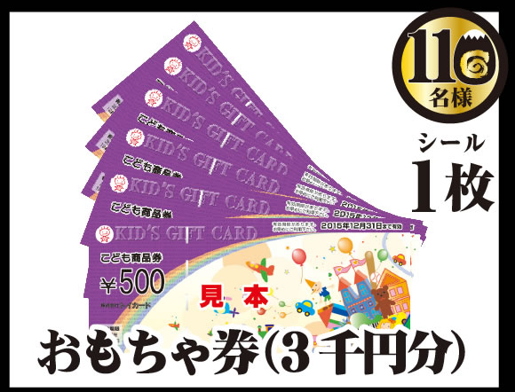 おもちゃ券（3千円分）